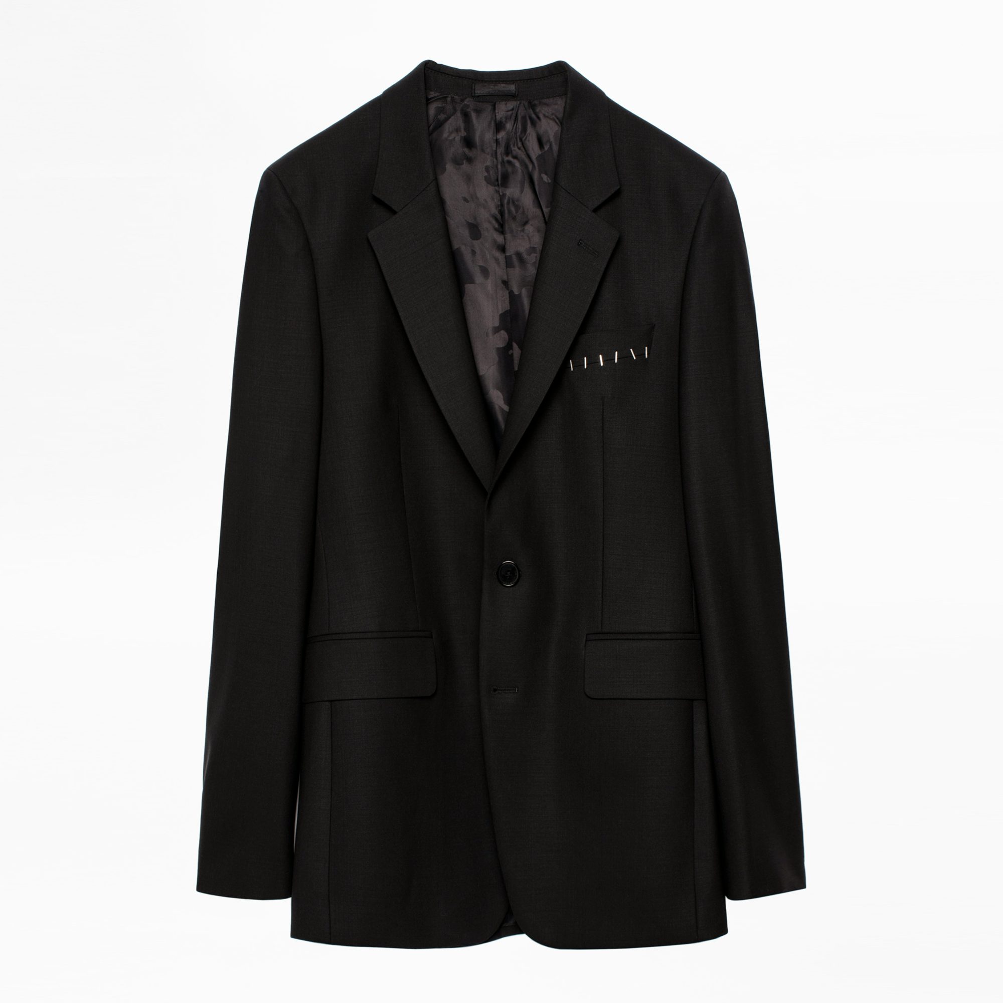 Valmo Staple Jacket - Men’s black suit jacket